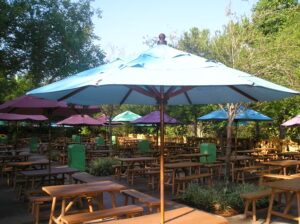 Wooden Hotel Market Umbrellas