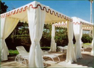 7’x7′ Aluminum Tent Cabanas for Resorts