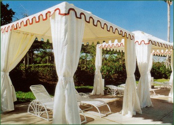 Commercial Aluminum Frame Cabanas for Resorts